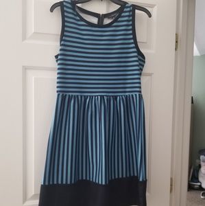 Blue striped dress